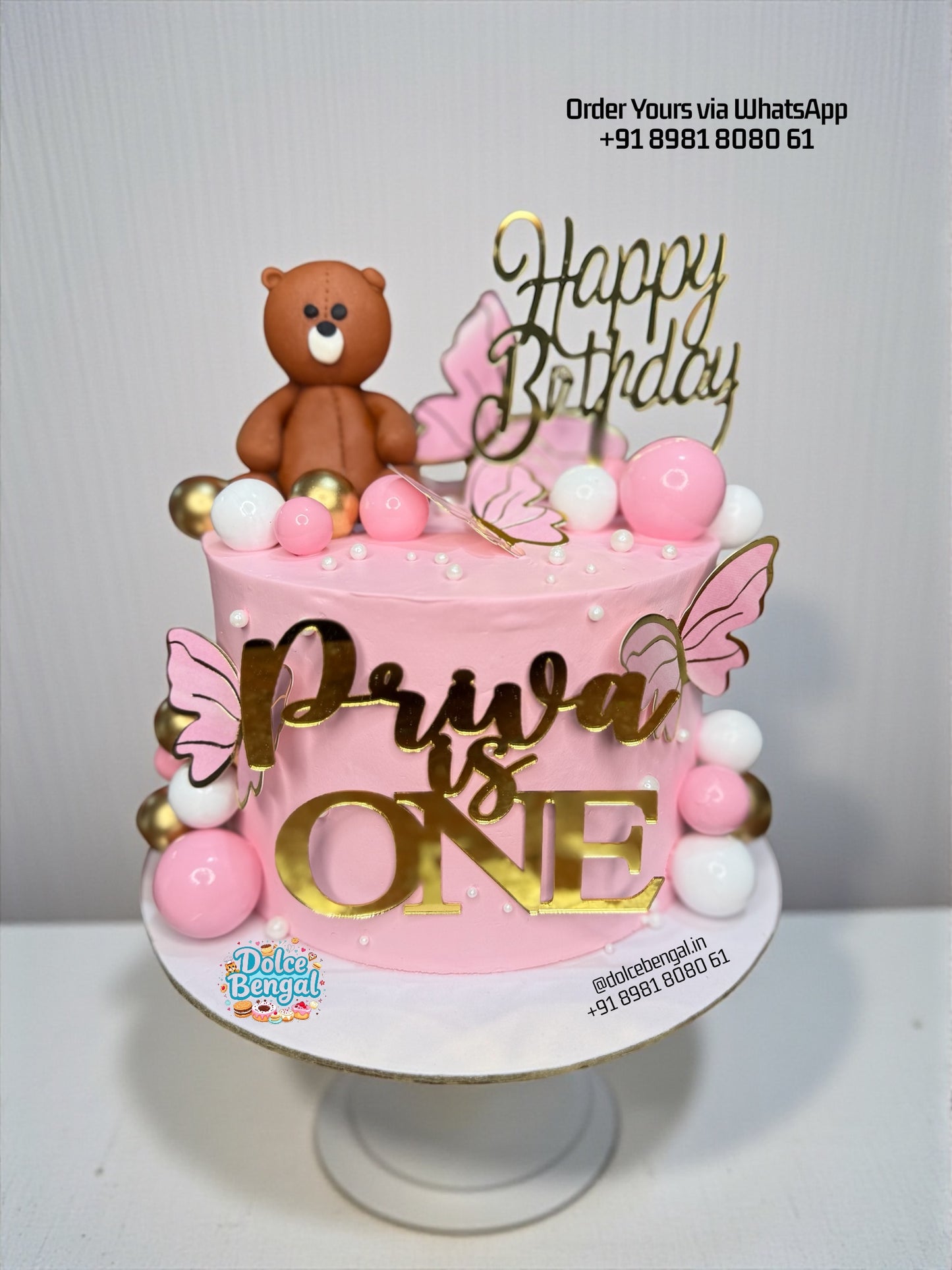 Teddy Bear 1st Birthday Cake