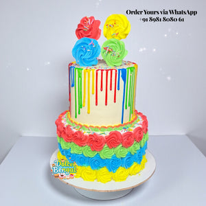 Rainbow Lollipop Theme Cake - 3 lb