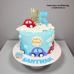 5th Birthday Car Cake - 1.5 lb