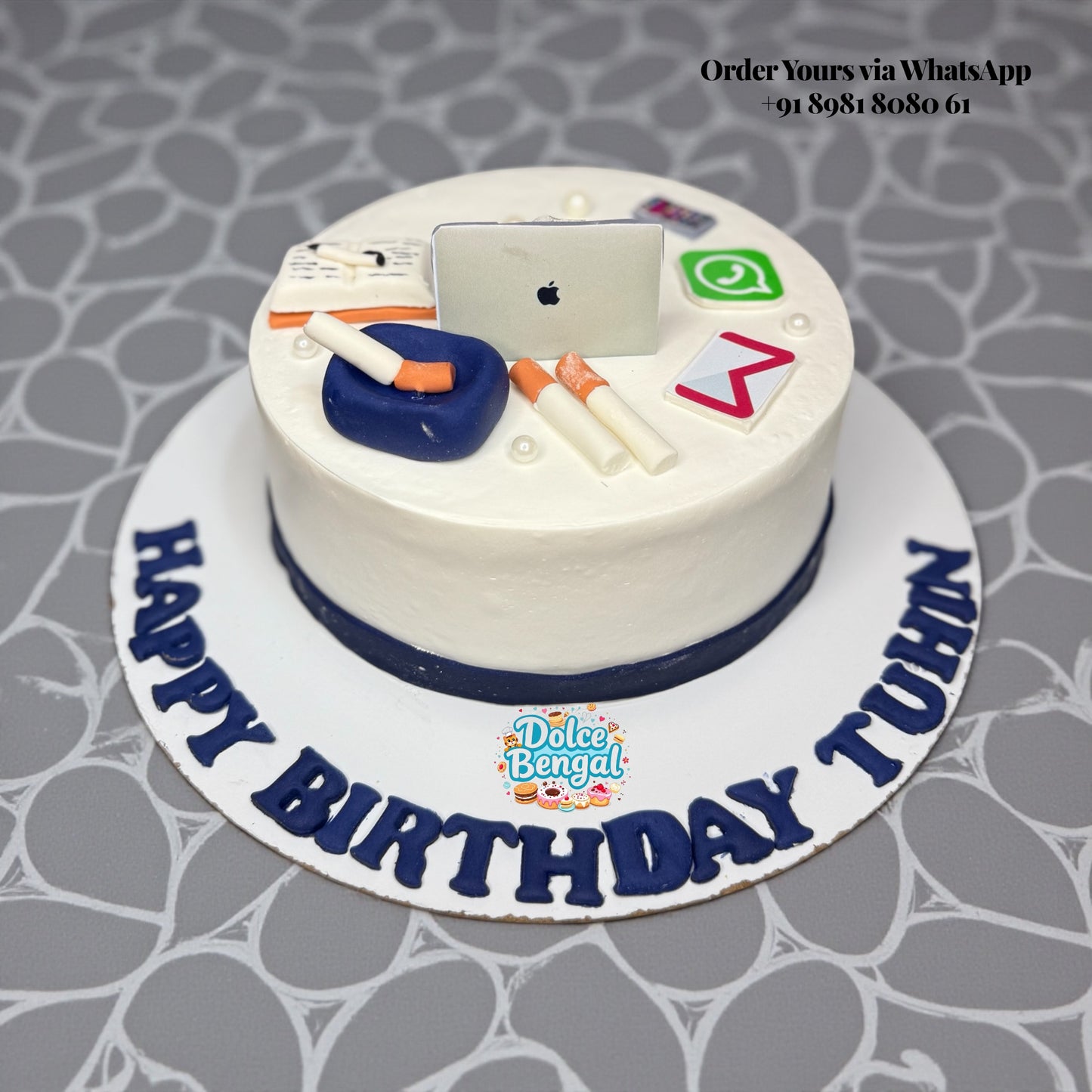 Laptop Cigarette Cake
