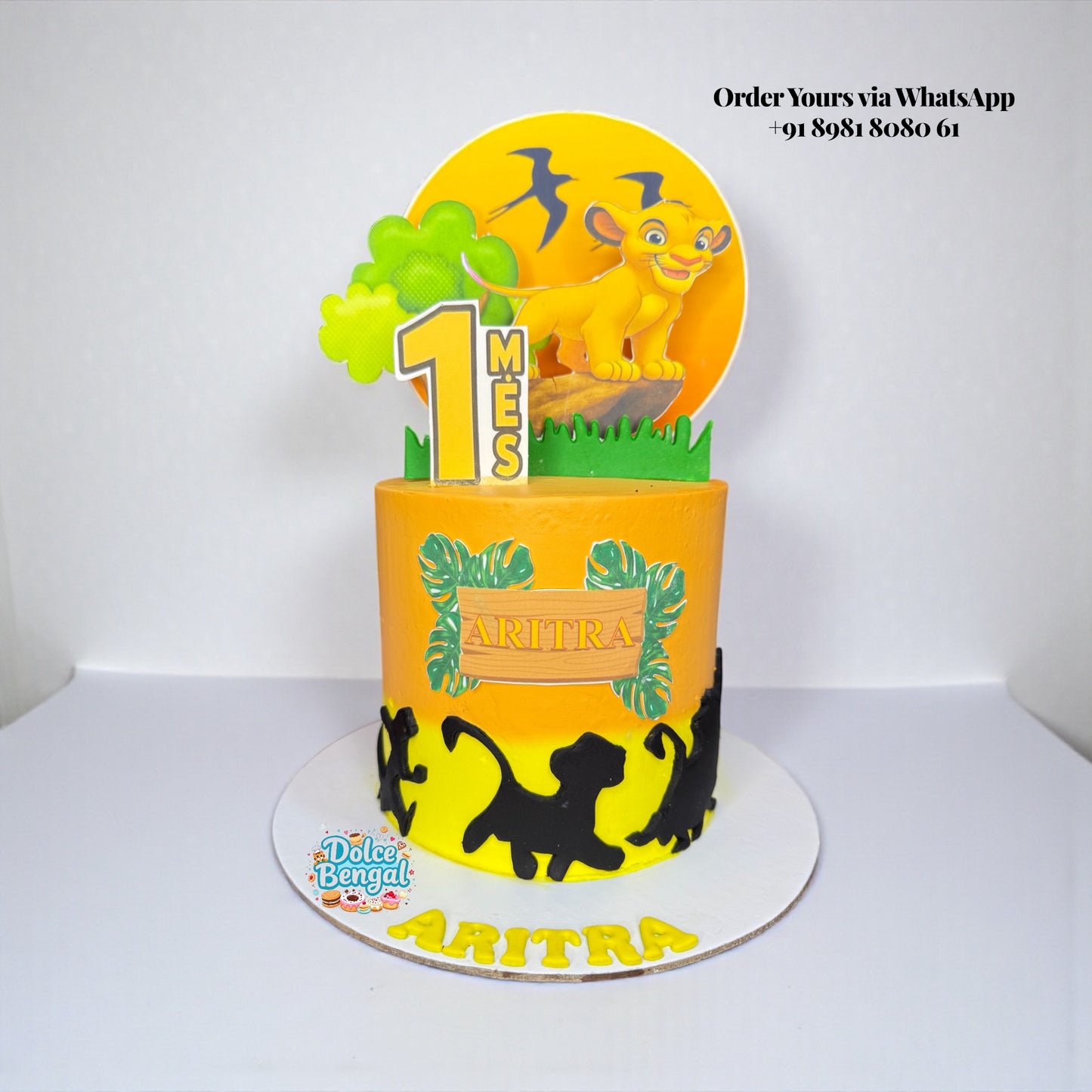 Simba Jungle Theme Cake