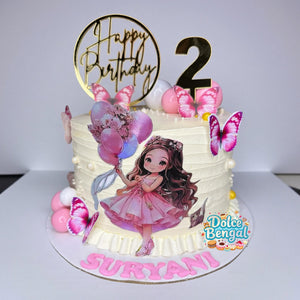Magical Doll & Butterfly Cake - 1 lb