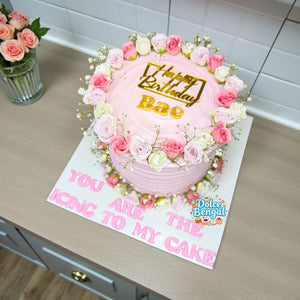 Pink Floral Cake - 1.5 lb
