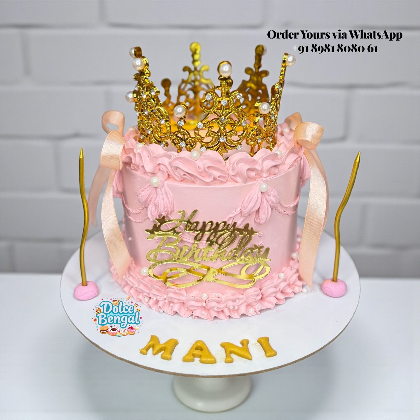 Pink Royal Crown Cake