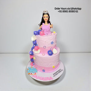 Two-Tier Royal Princess Doll Cake - 3 lb
