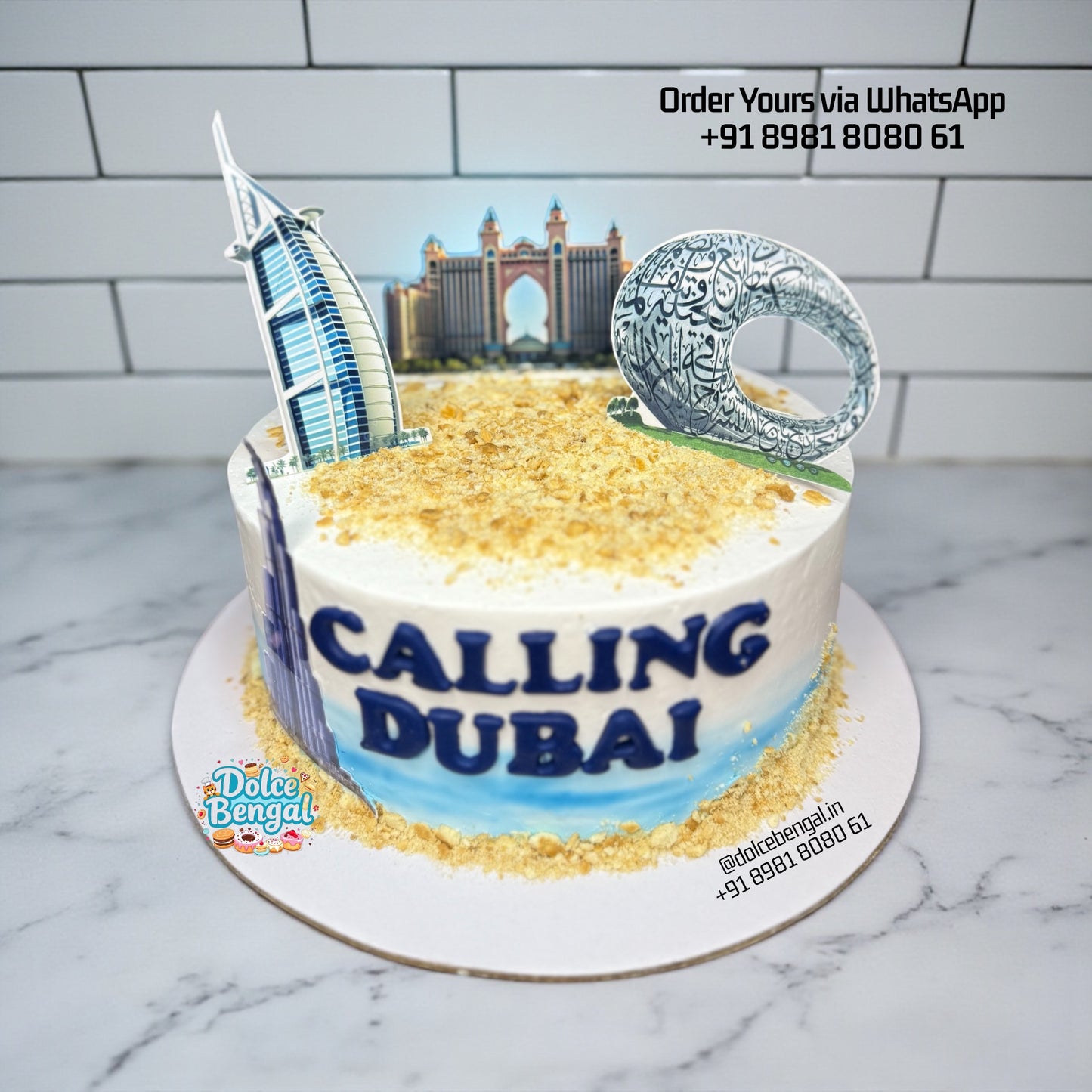 Calling Dubai Landmark Theme Cake