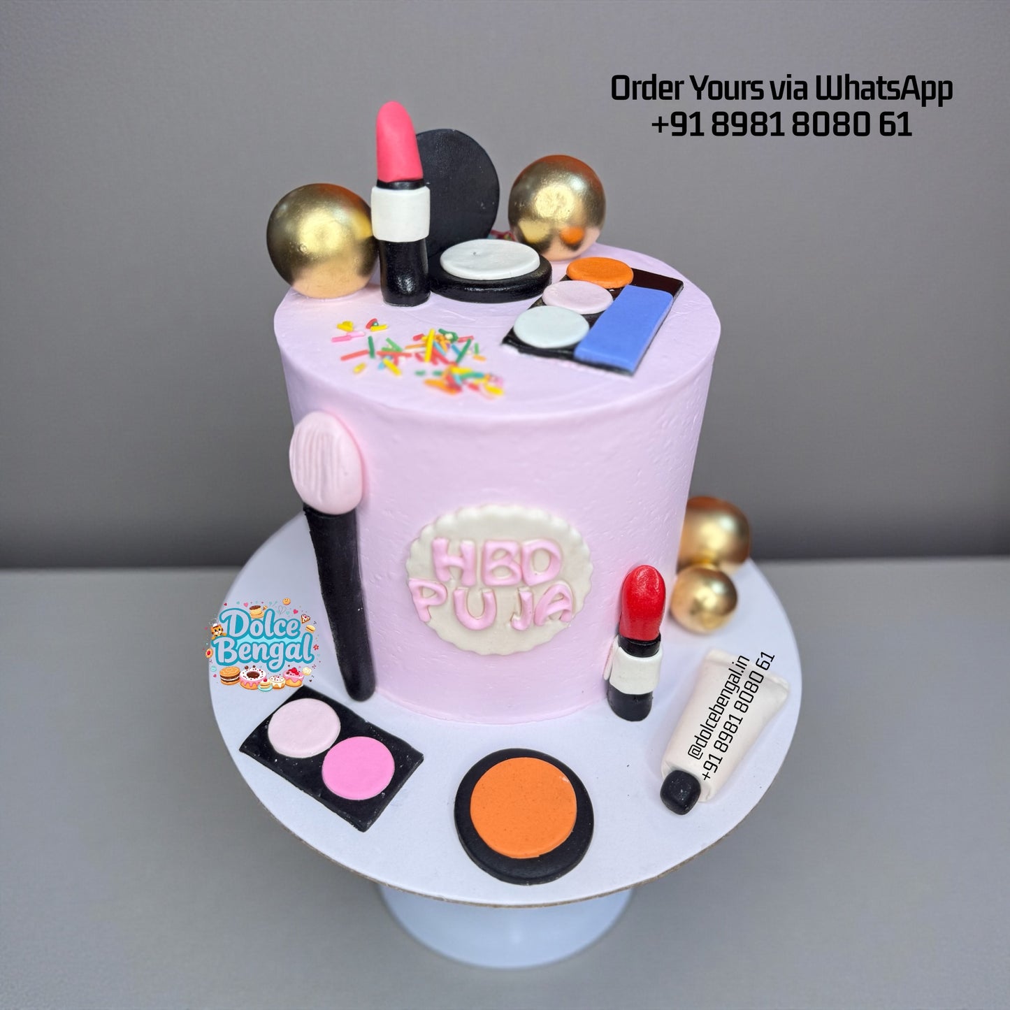 Custom Makeup Theme Cake