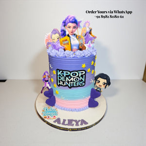 Custom K-Pop Demon Hunters Cake - 2 lb
