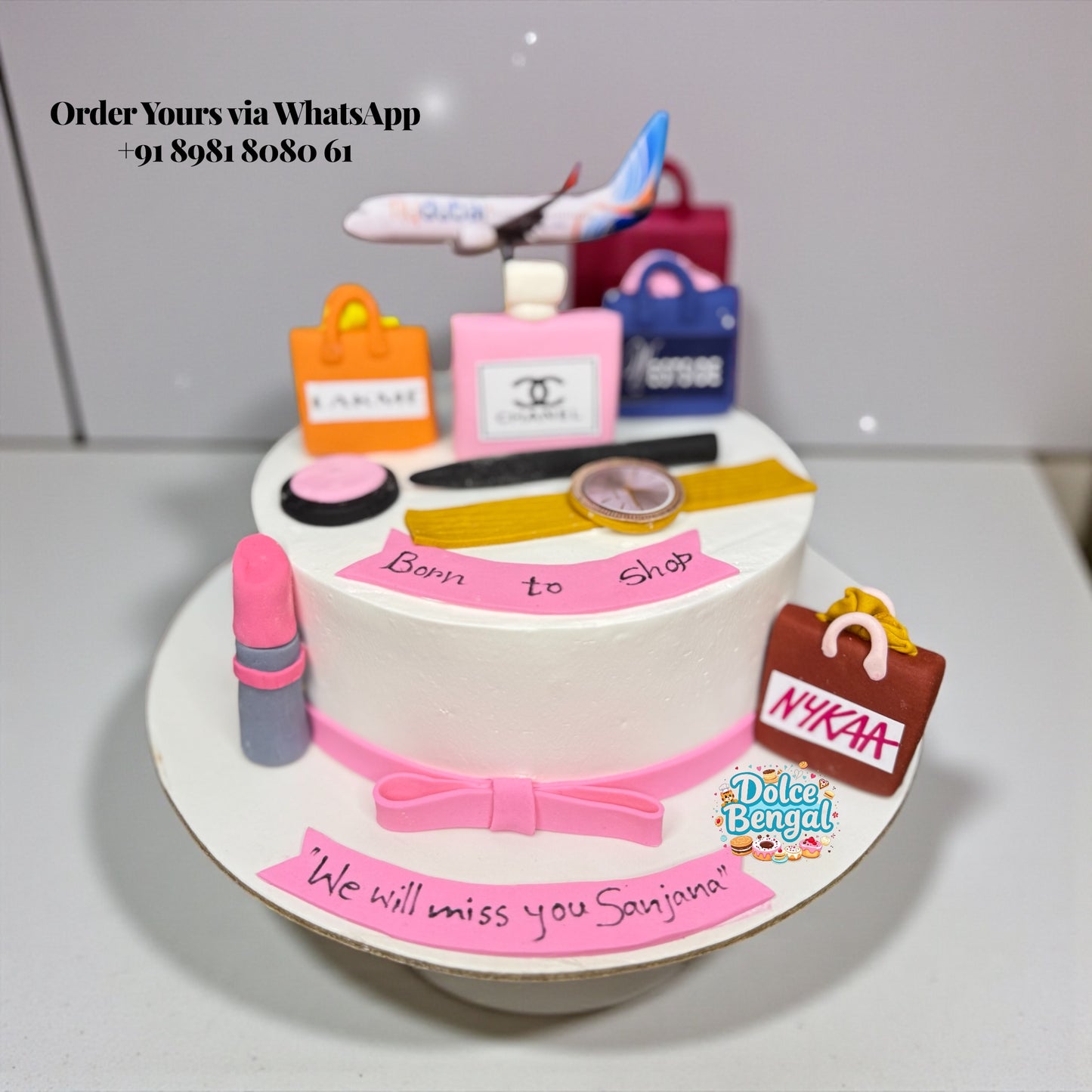 Chic Travel & Shopping Theme Cake