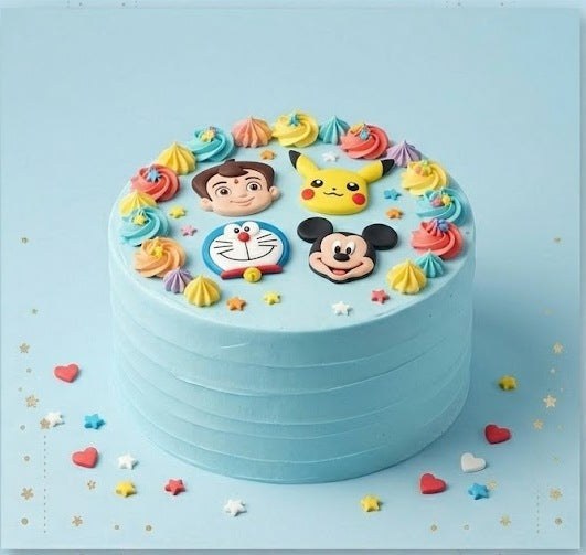 Cartoon Characters Cake