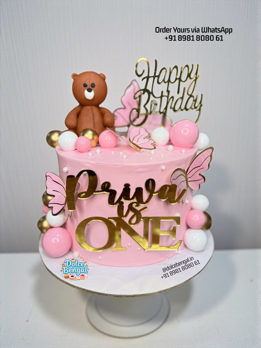 Teddy Bear 1st Birthday Cake