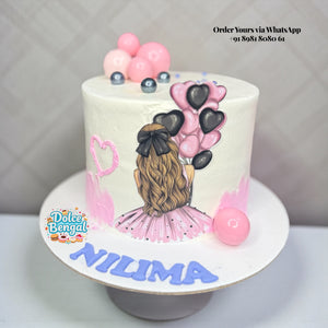 Girly Birthday Dress Cake - 1 lb
