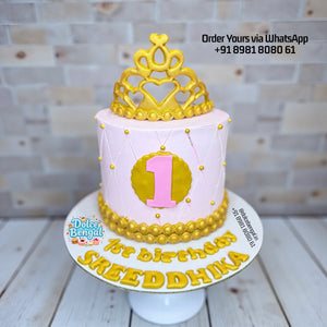 Royal Golden Crown Princess Cake - 1.5 lb