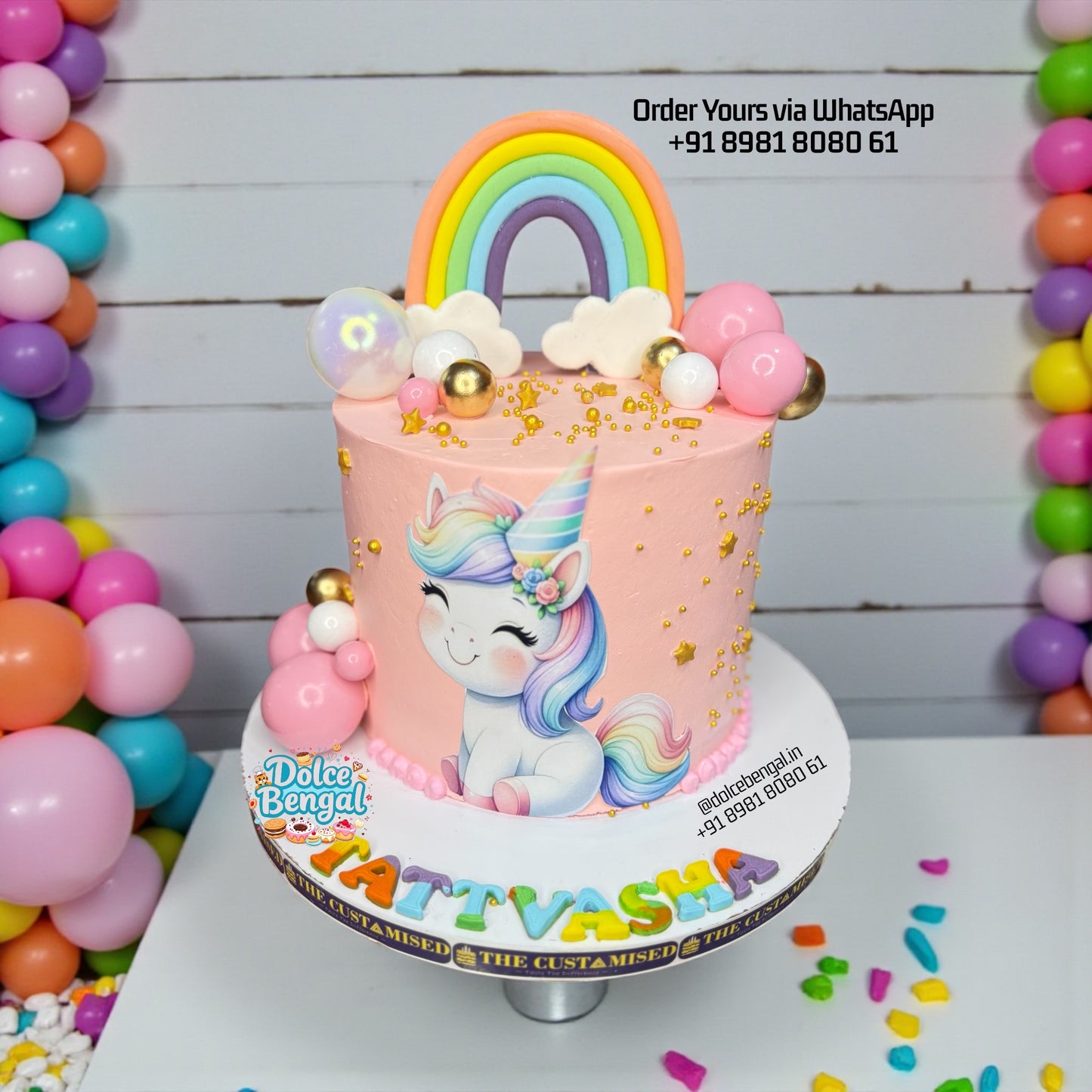 Magical Unicorn Rainbow Cake