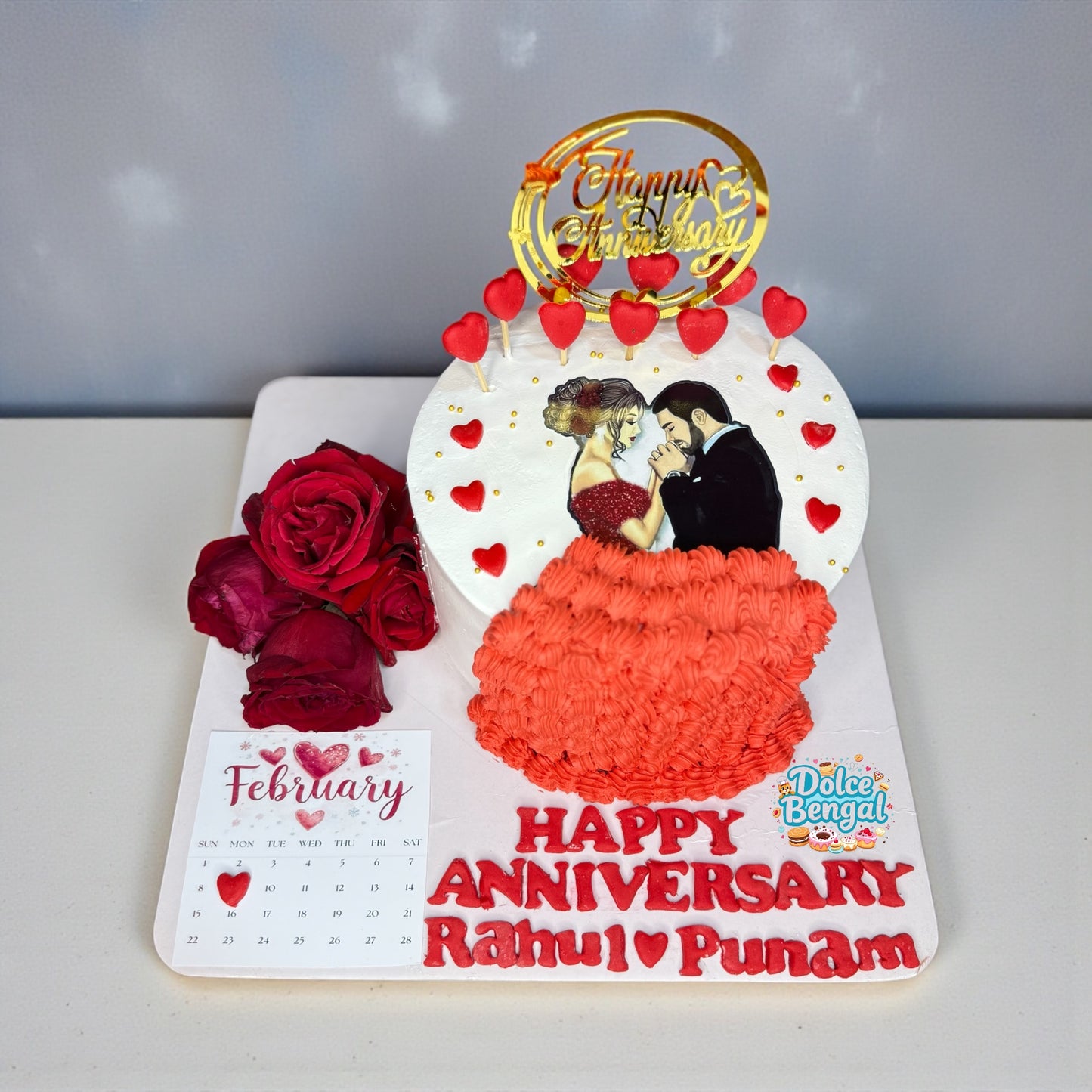 Couple Calendar Cake