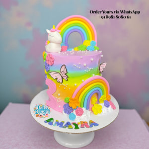 Magical Unicorn & Rainbow cake - 2 lb