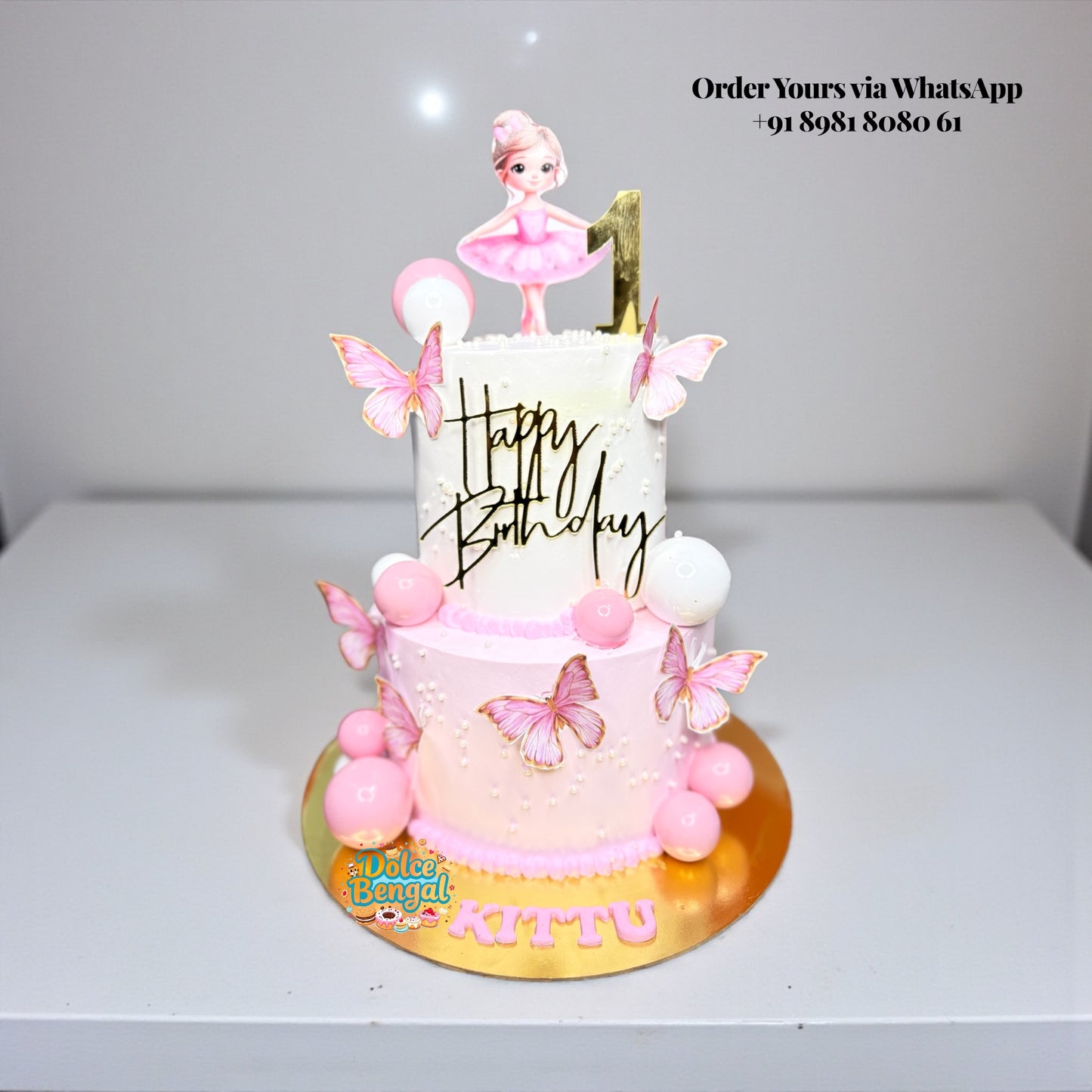 Glam Butterfly Princess Cake