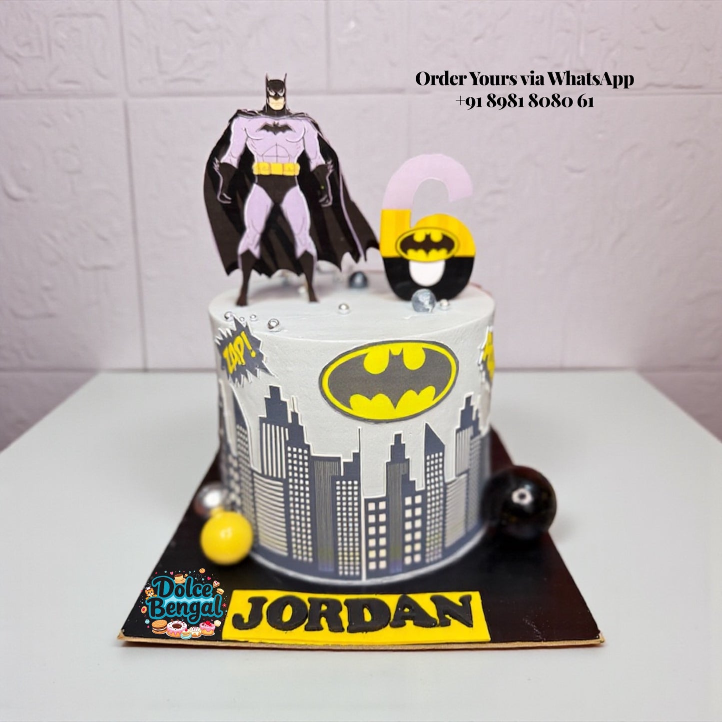 Batman Gotham Skyline Birthday Cake