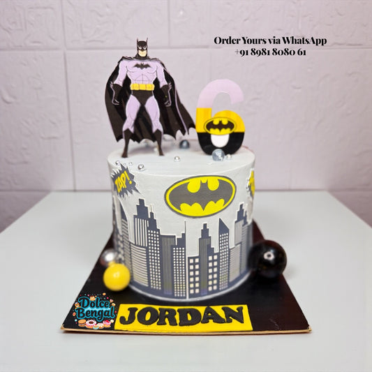 Batman Gotham Skyline Birthday Cake