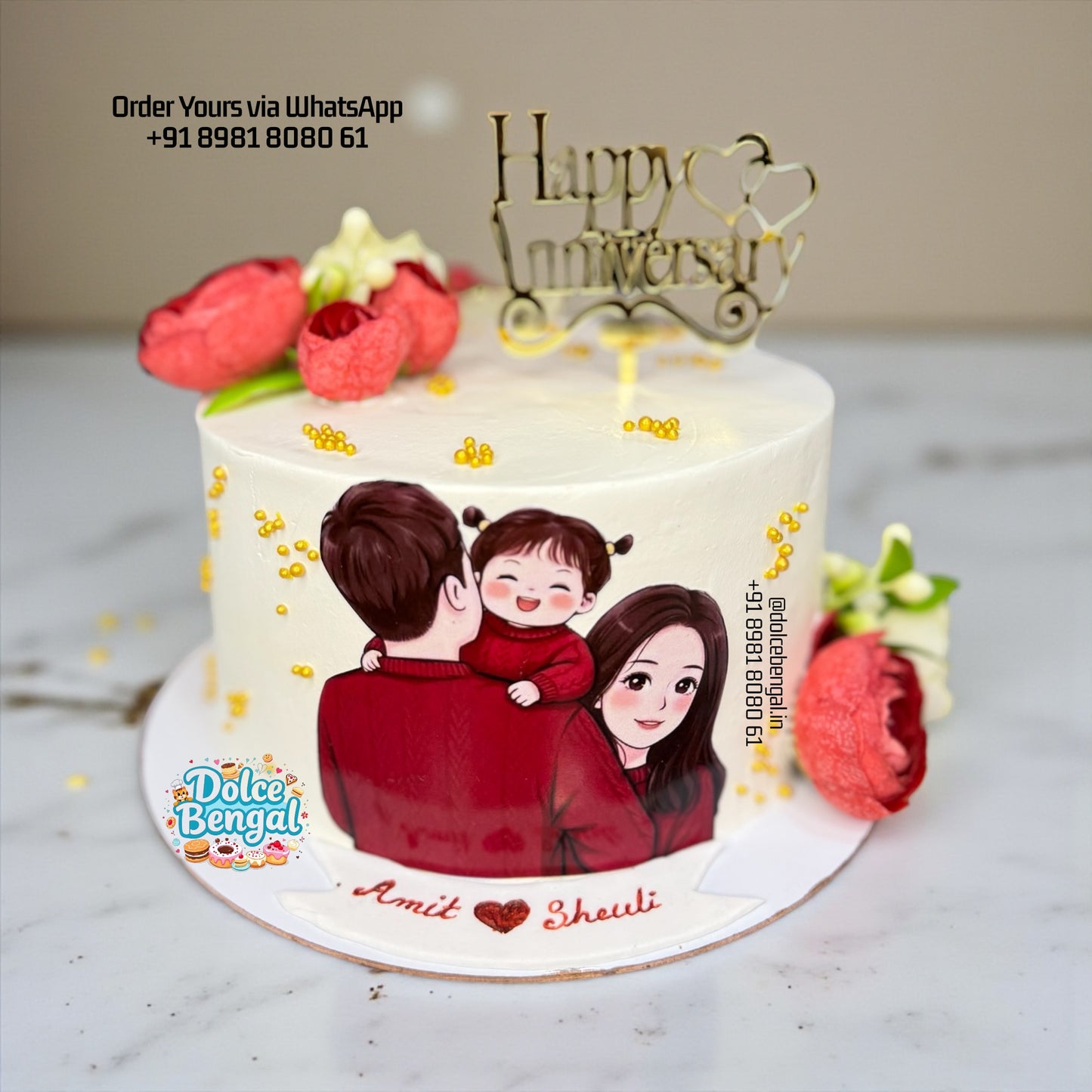 Custom Family Portrait Cake