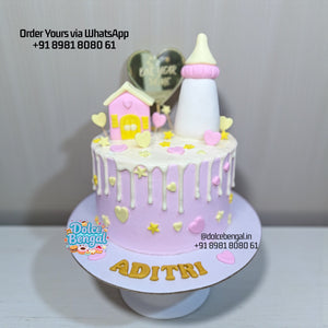 Cute Pastel Welcome Baby Shower Cake - 1.5 lb
