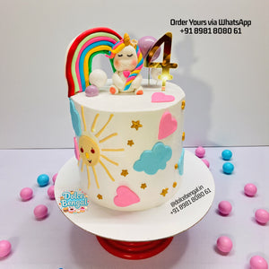 Unicorn Rainbow Birthday Cake - 1.5 lb