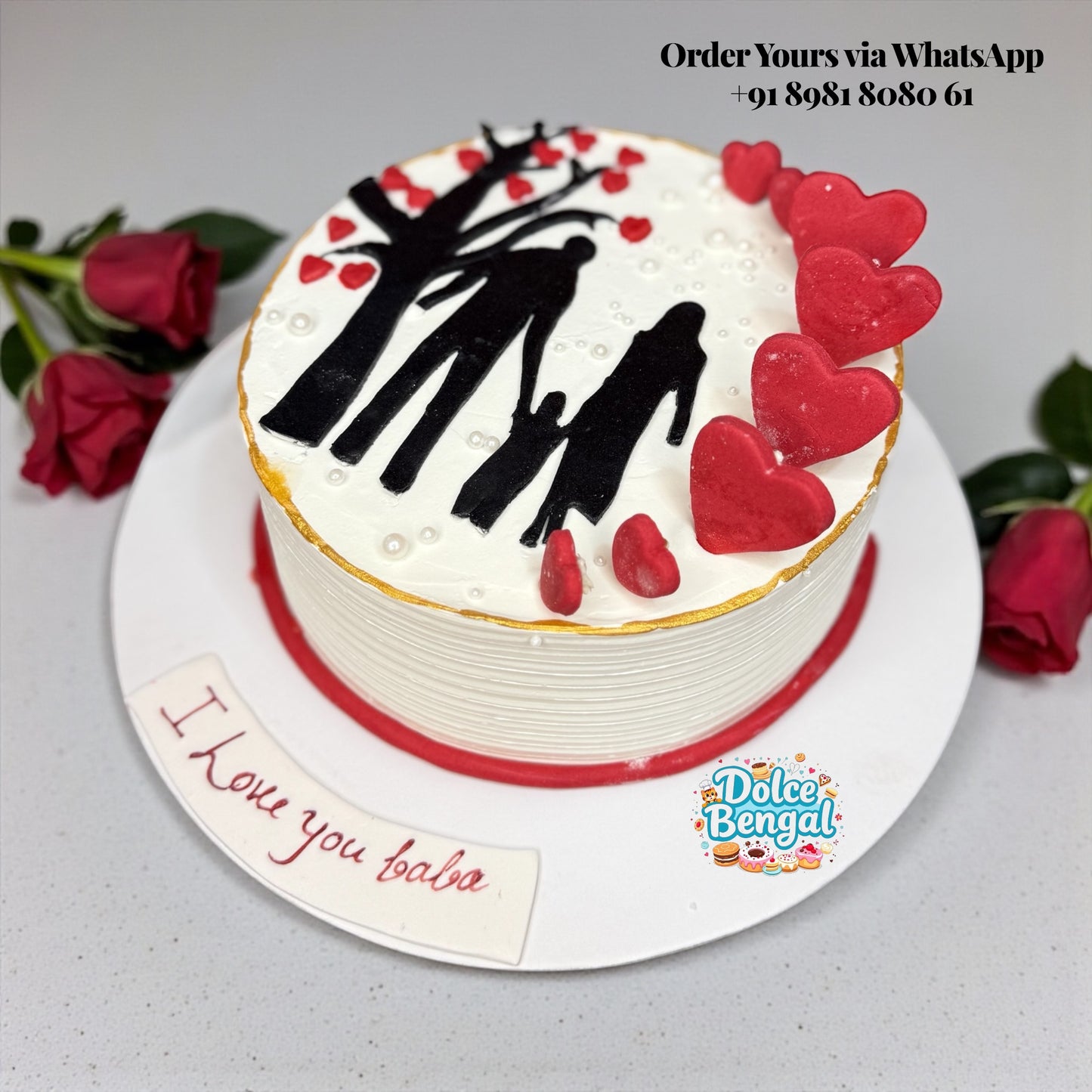 I Love You Baba" Cake