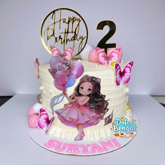 Magical Doll & Butterfly Cake