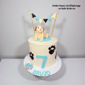 Custom Dog Theme Birthday Cake - 1.5 lb