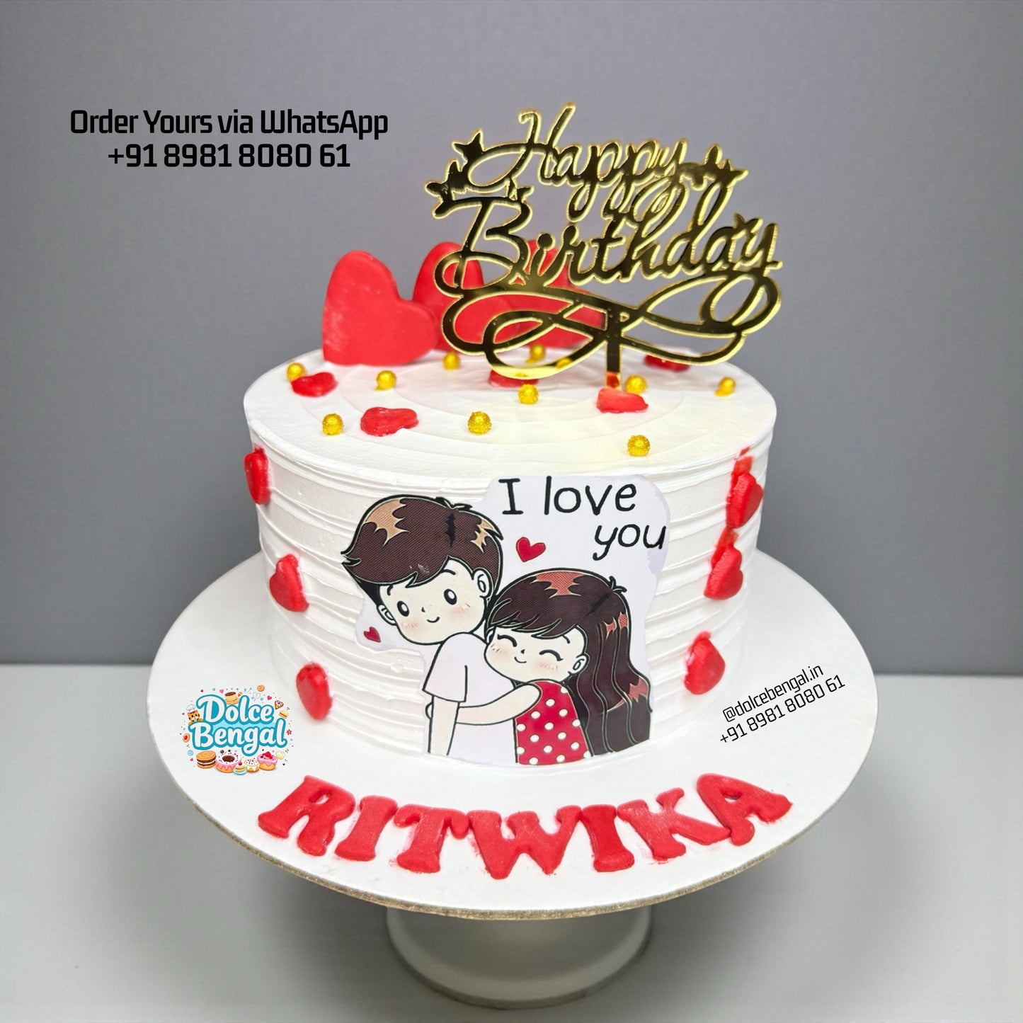 Cartoon Couple Birthday Cake