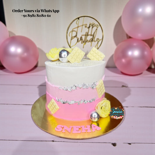 Glam Pink Drip Cake