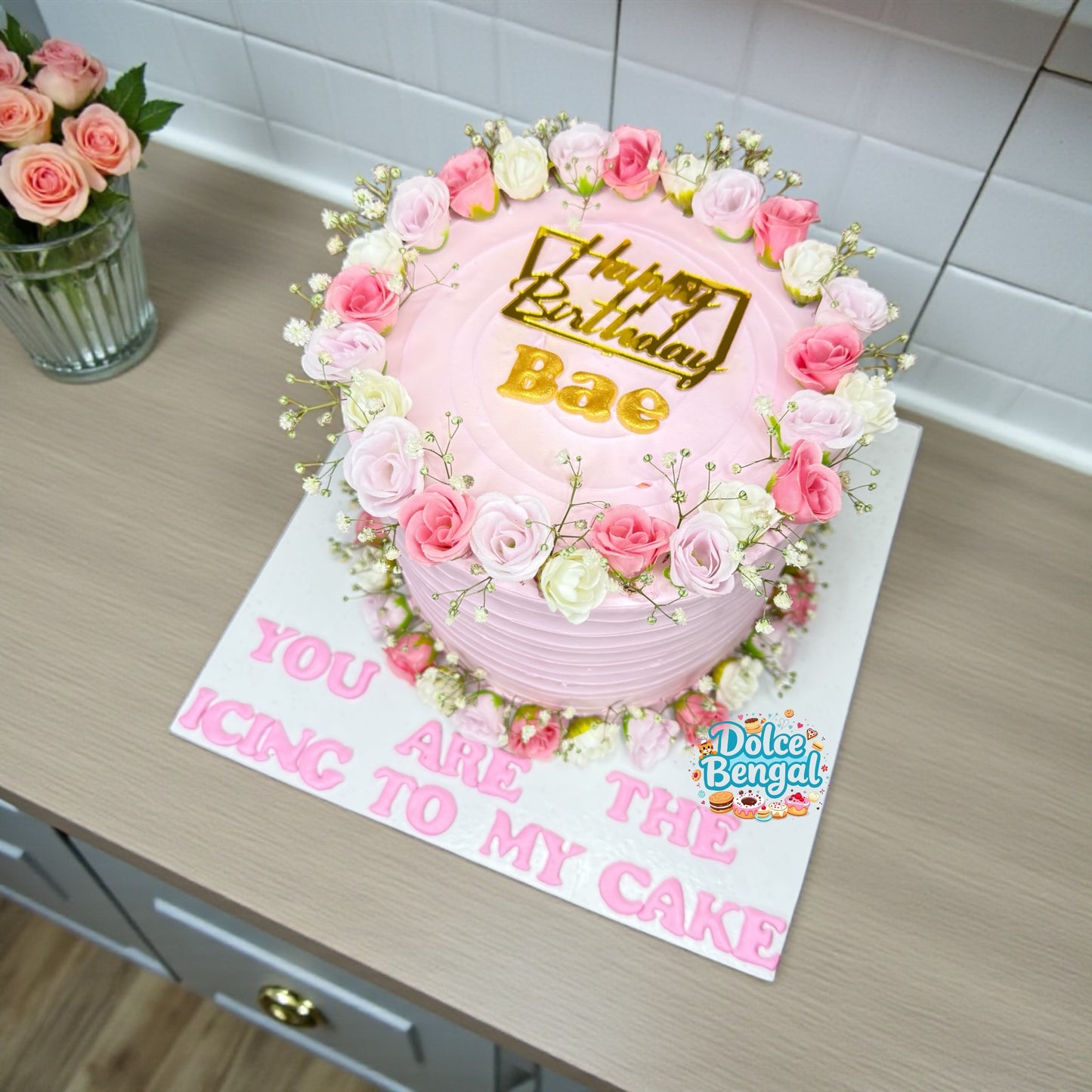 Pink Floral Cake