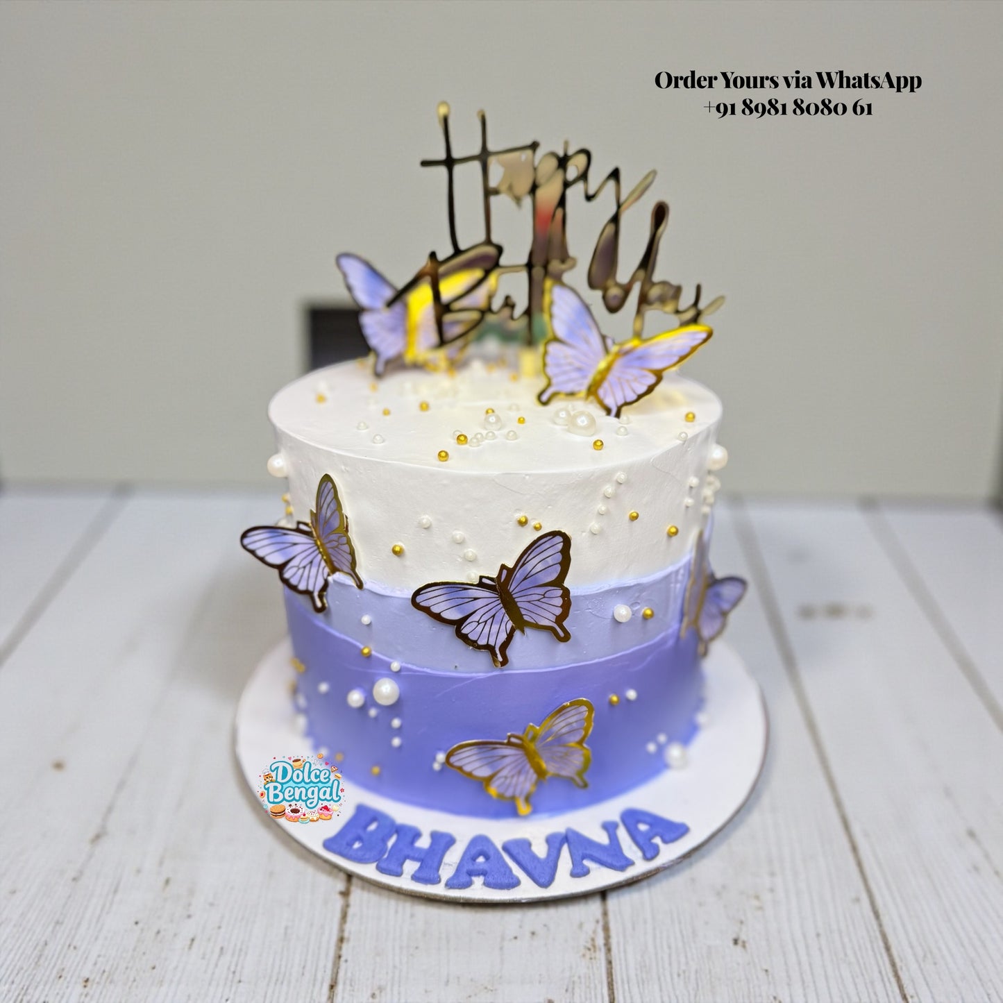Lavender Ombre Pearl Cake