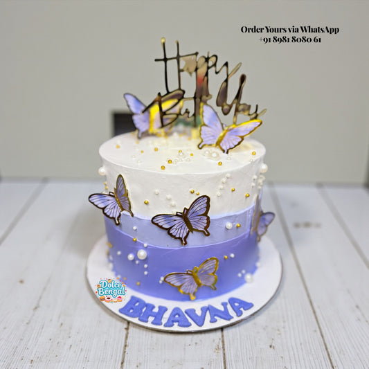 Lavender Ombre Pearl Cake