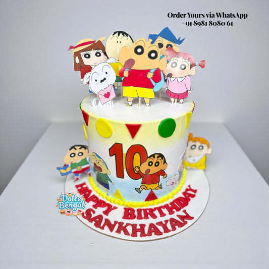 Shin-chan Cartoon Theme Cake
