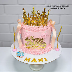Pink Royal Crown Cake - 1.5 lb