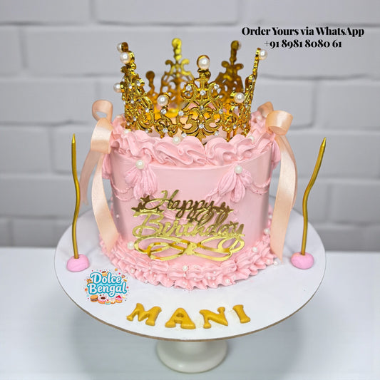 Pink Royal Crown Cake