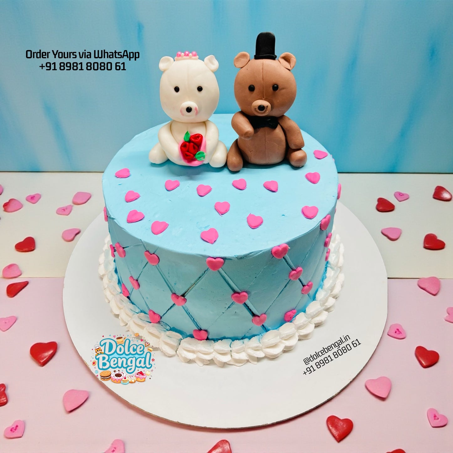 Teddy Bear Couple Cake