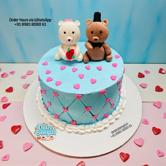 Teddy Bear Couple Cake