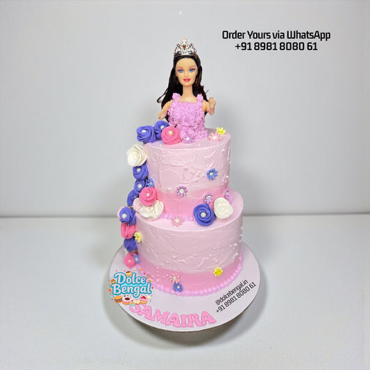 Two-Tier Royal Princess Doll Cake