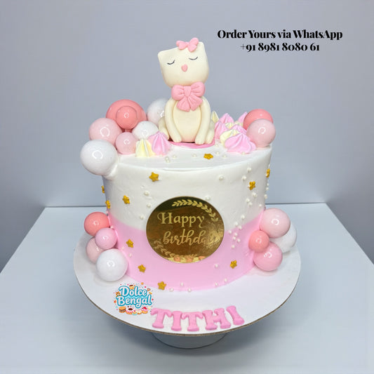 Cute Kitten Birthday Cake