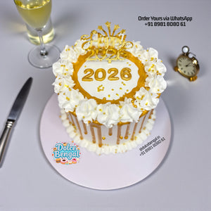 New Year Theme Cake - 1 lb