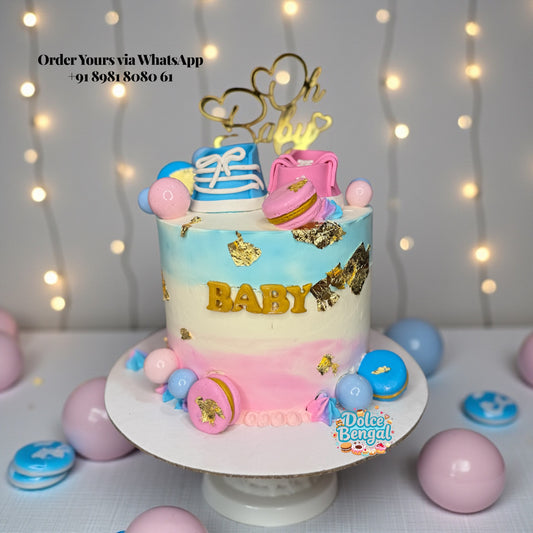 Pastel Baby Shower Cake