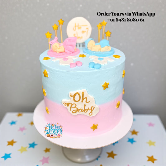 Pastel Oh Baby Shower Cake