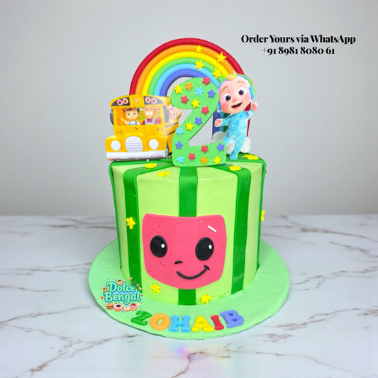 Cocomelon 2nd Birthday Cake
